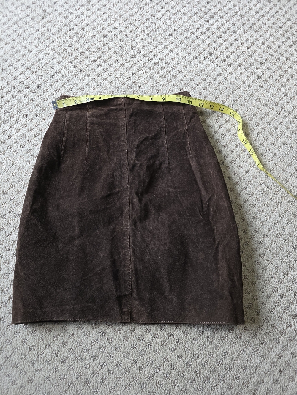 Ann Taylor Dark Brown Suede Pencil Skirt - Picture 7 of 8